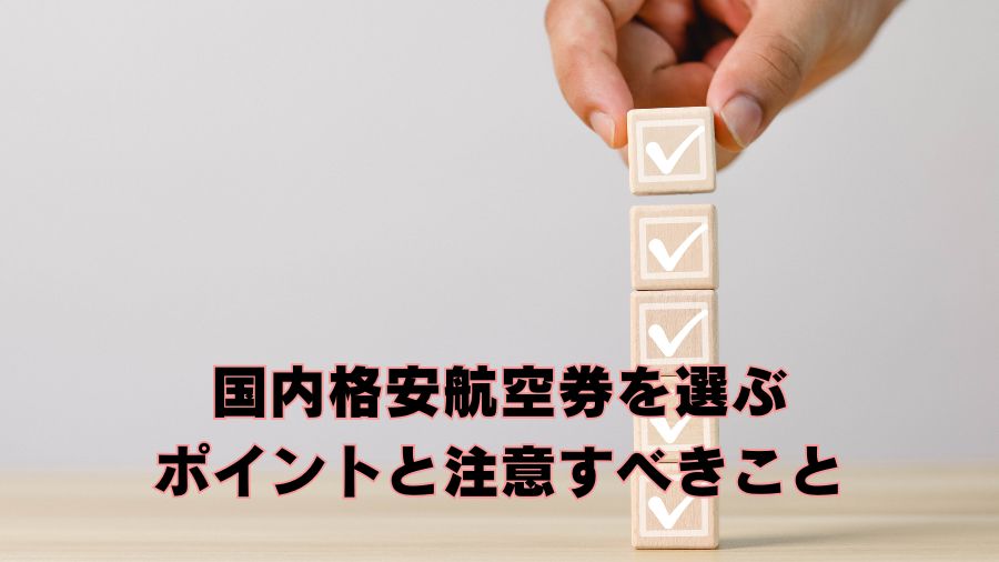 国内格安航空券を選ぶポイントと注意すべきこと