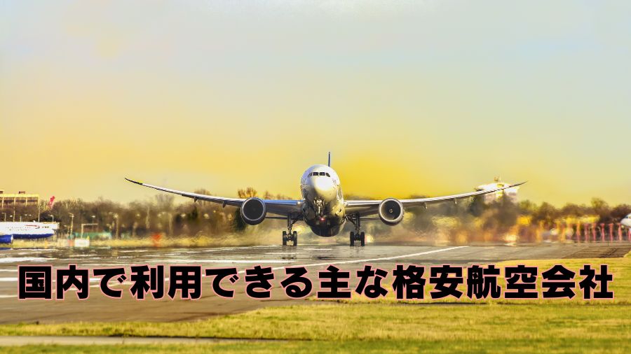 国内で利用できる主な格安航空会社